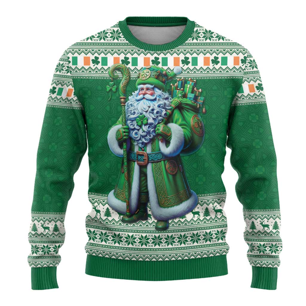 Ireland Christmas Ugly Christmas Sweater Irish Santa Claus - Wonder Print Shop
