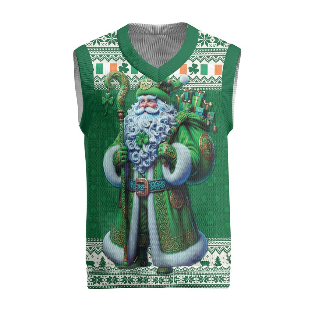 Ireland Christmas Knitted V-Neck Vest Irish Santa Claus - Wonder Print Shop