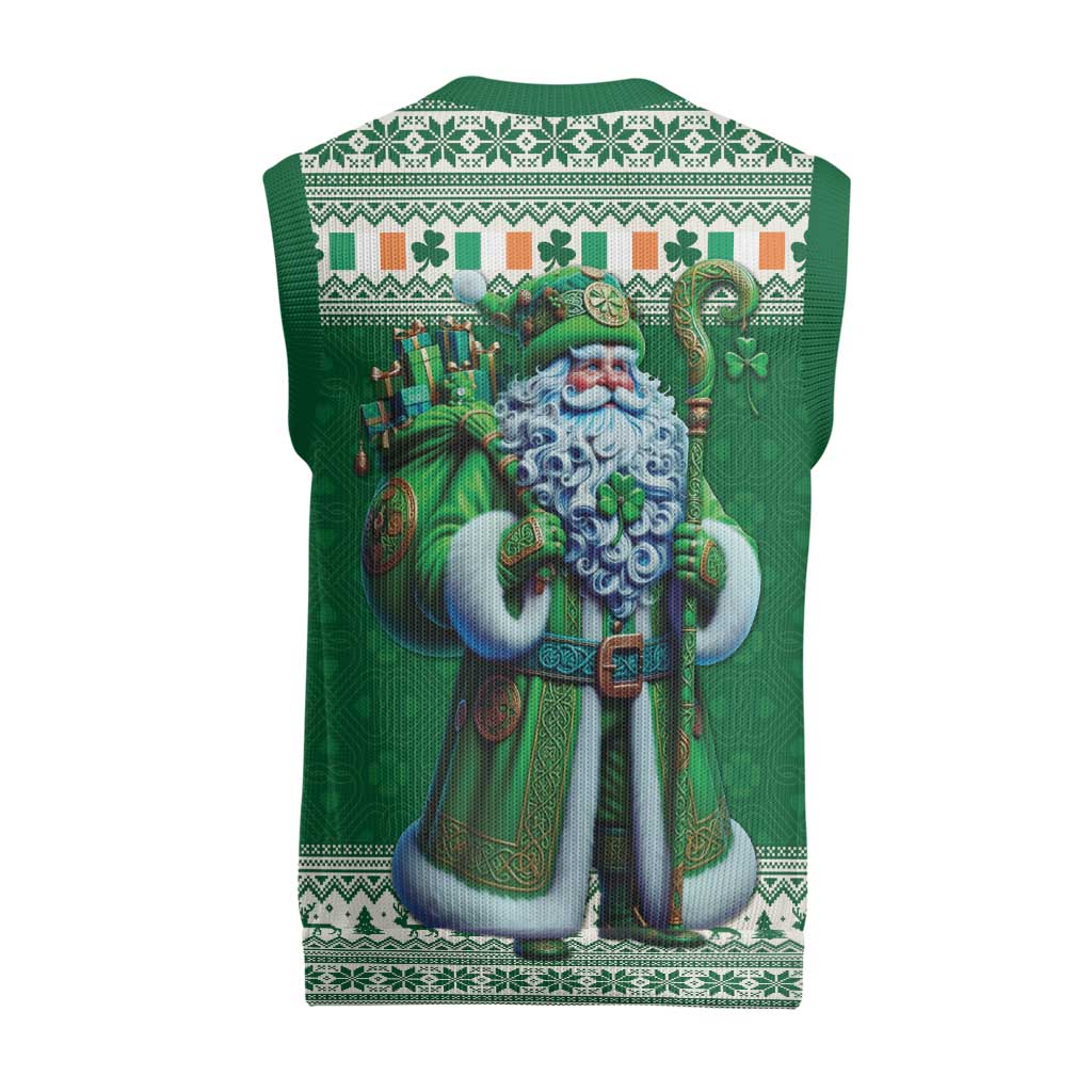 Ireland Christmas Knitted V-Neck Vest Irish Santa Claus - Wonder Print Shop