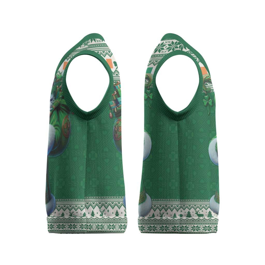 Ireland Christmas Knitted V-Neck Vest Irish Santa Claus - Wonder Print Shop