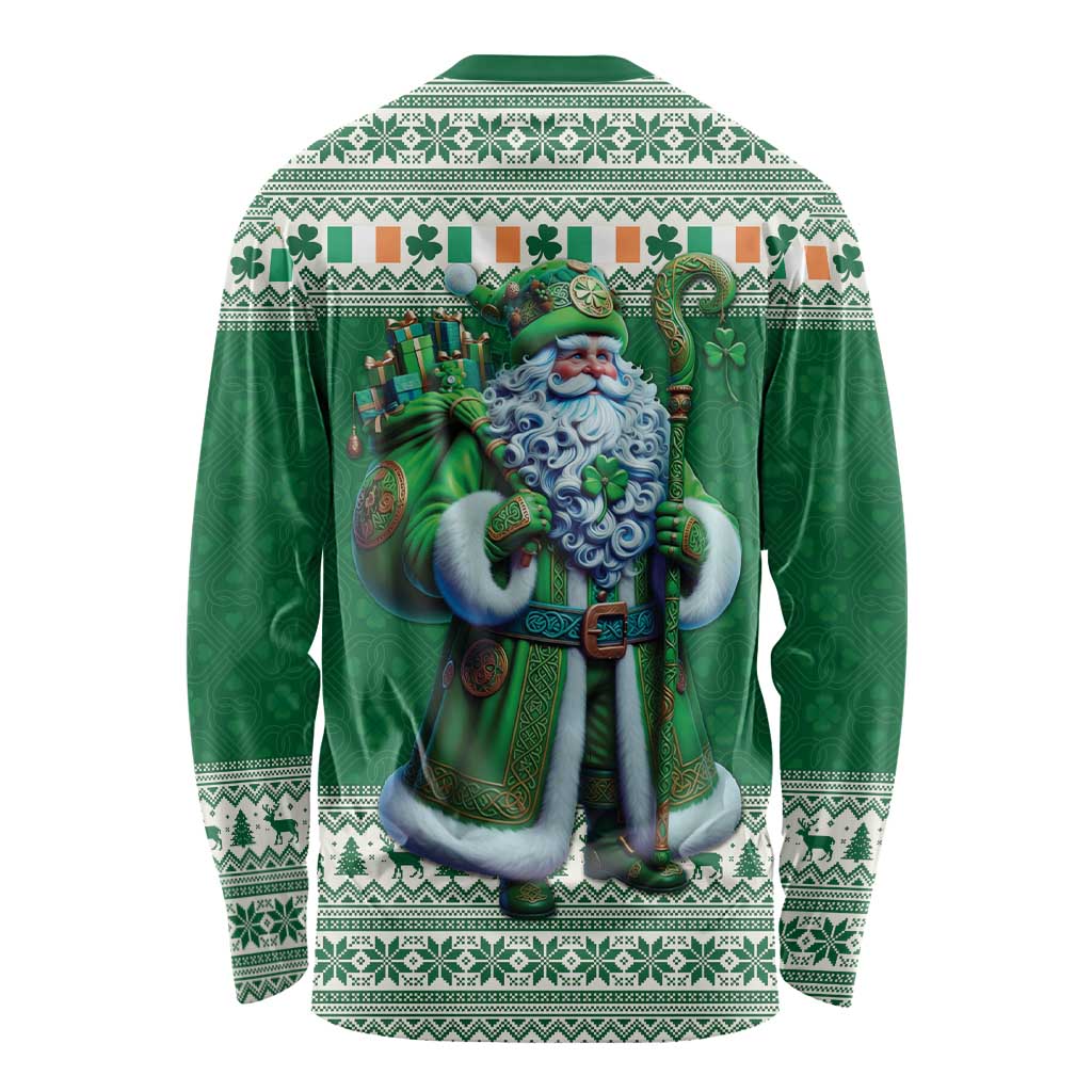 Ireland Christmas Long Sleeve Shirt Irish Santa Claus - Wonder Print Shop