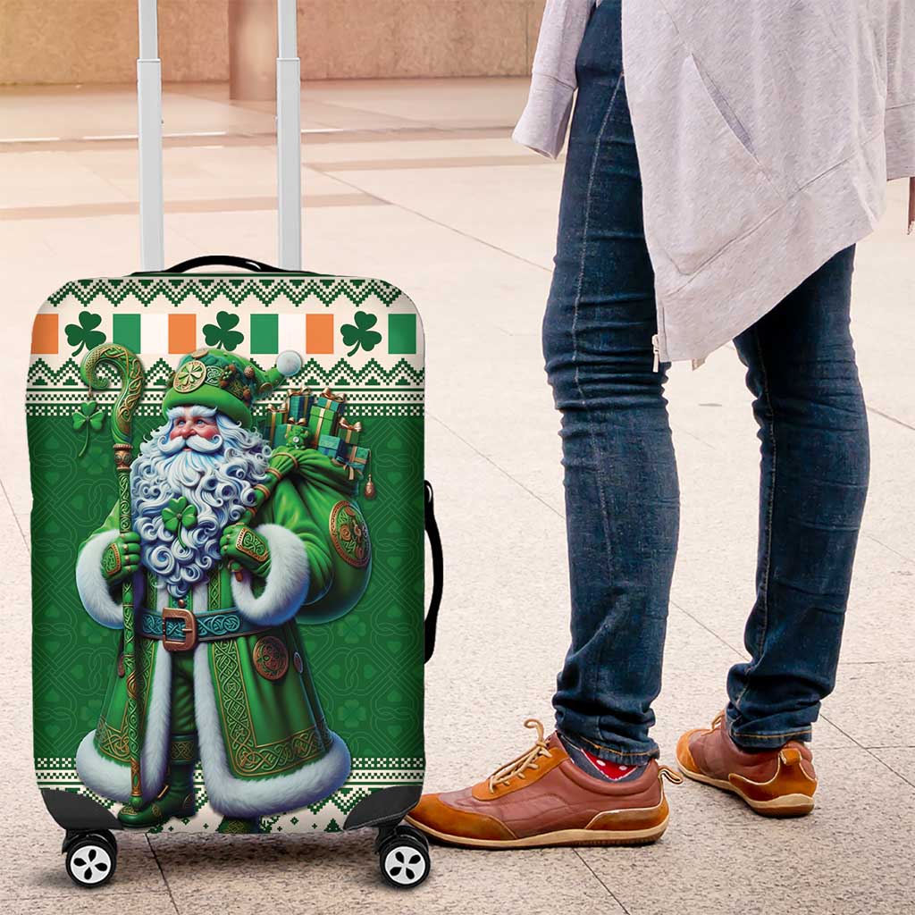 Ireland Christmas Luggage Cover Irish Santa Claus - Wonder Print Shop