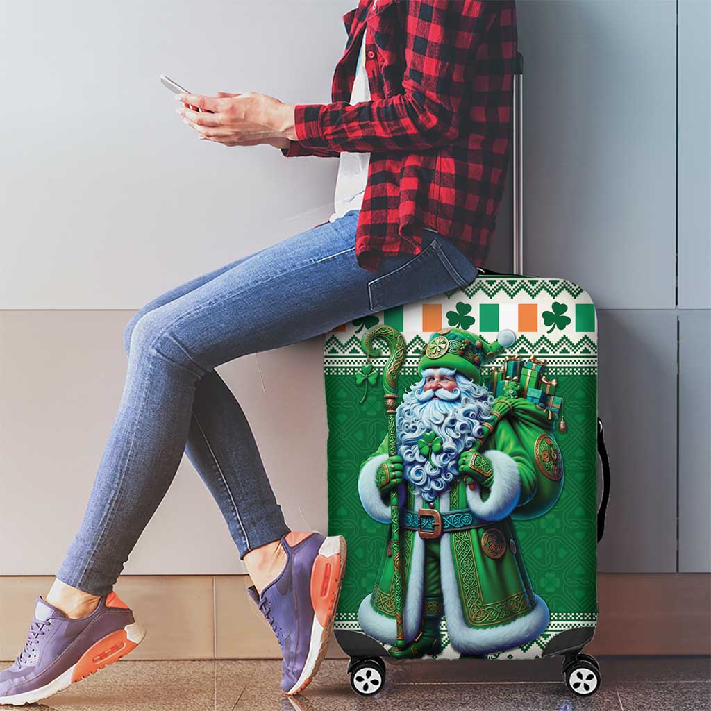 Ireland Christmas Luggage Cover Irish Santa Claus - Wonder Print Shop