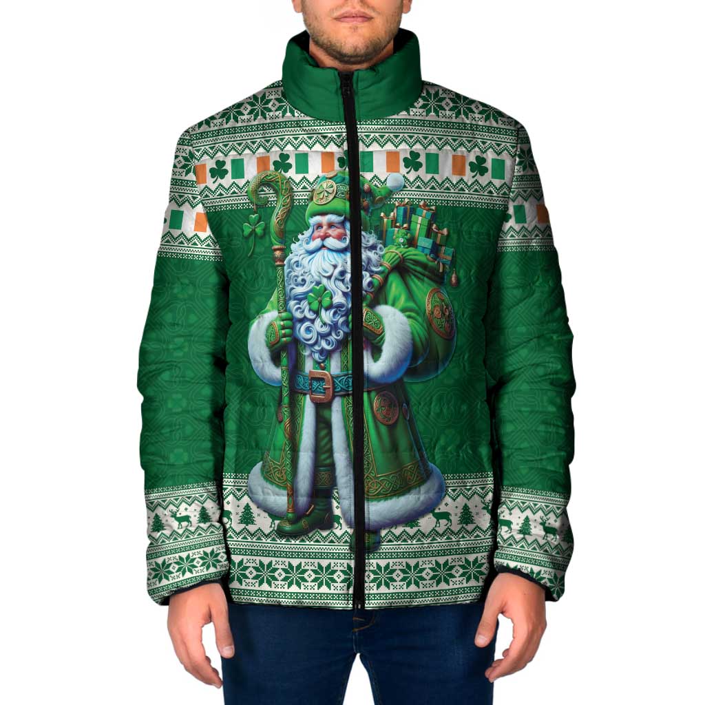 Ireland Christmas Padded Jacket Irish Santa Claus - Wonder Print Shop