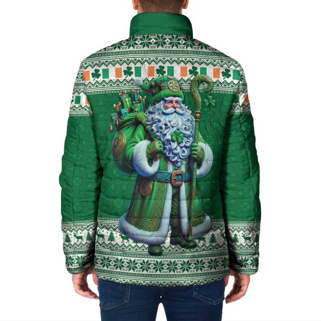 Ireland Christmas Padded Jacket Irish Santa Claus - Wonder Print Shop