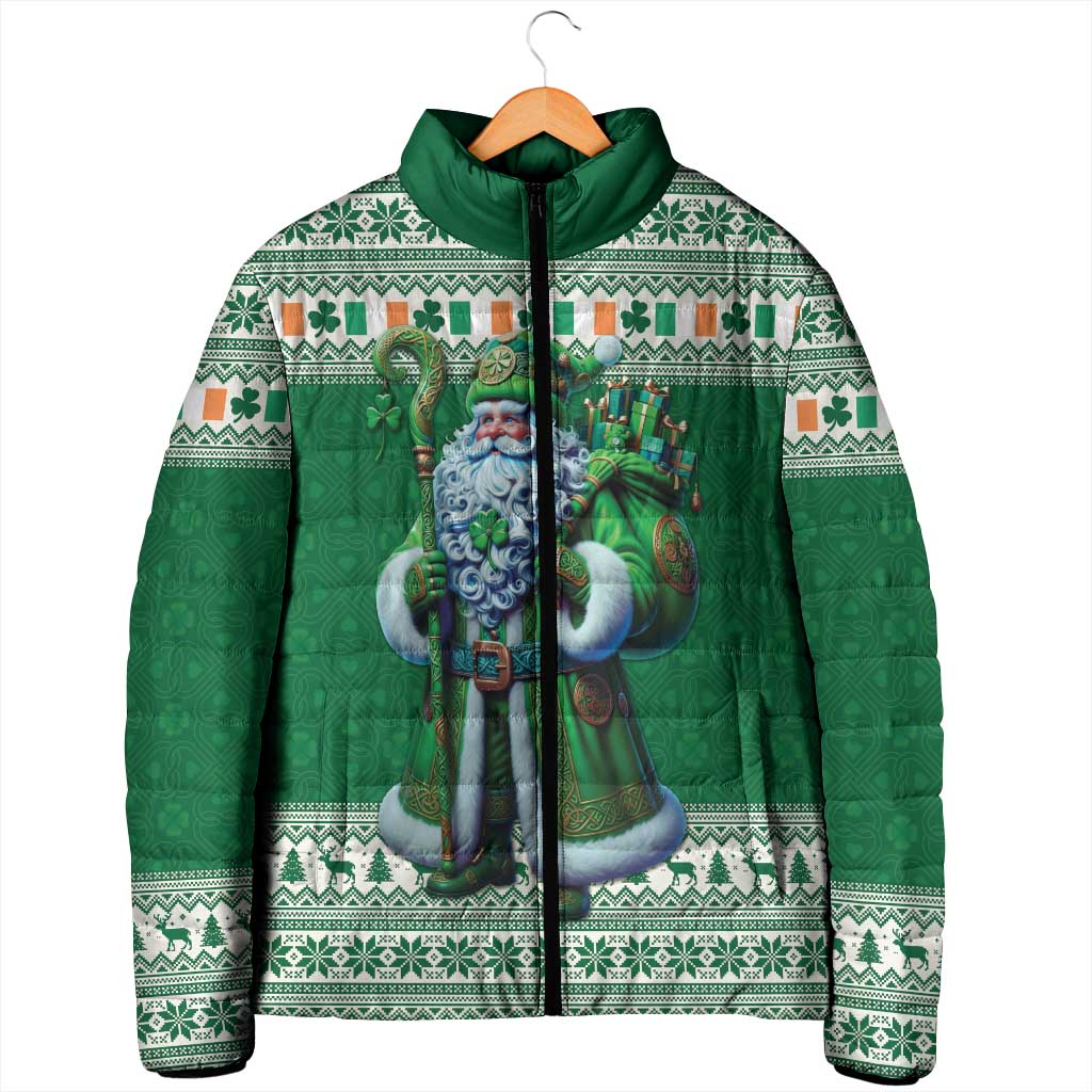 Ireland Christmas Padded Jacket Irish Santa Claus - Wonder Print Shop
