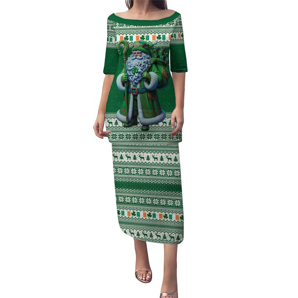 Ireland Christmas Puletasi Irish Santa Claus - Wonder Print Shop