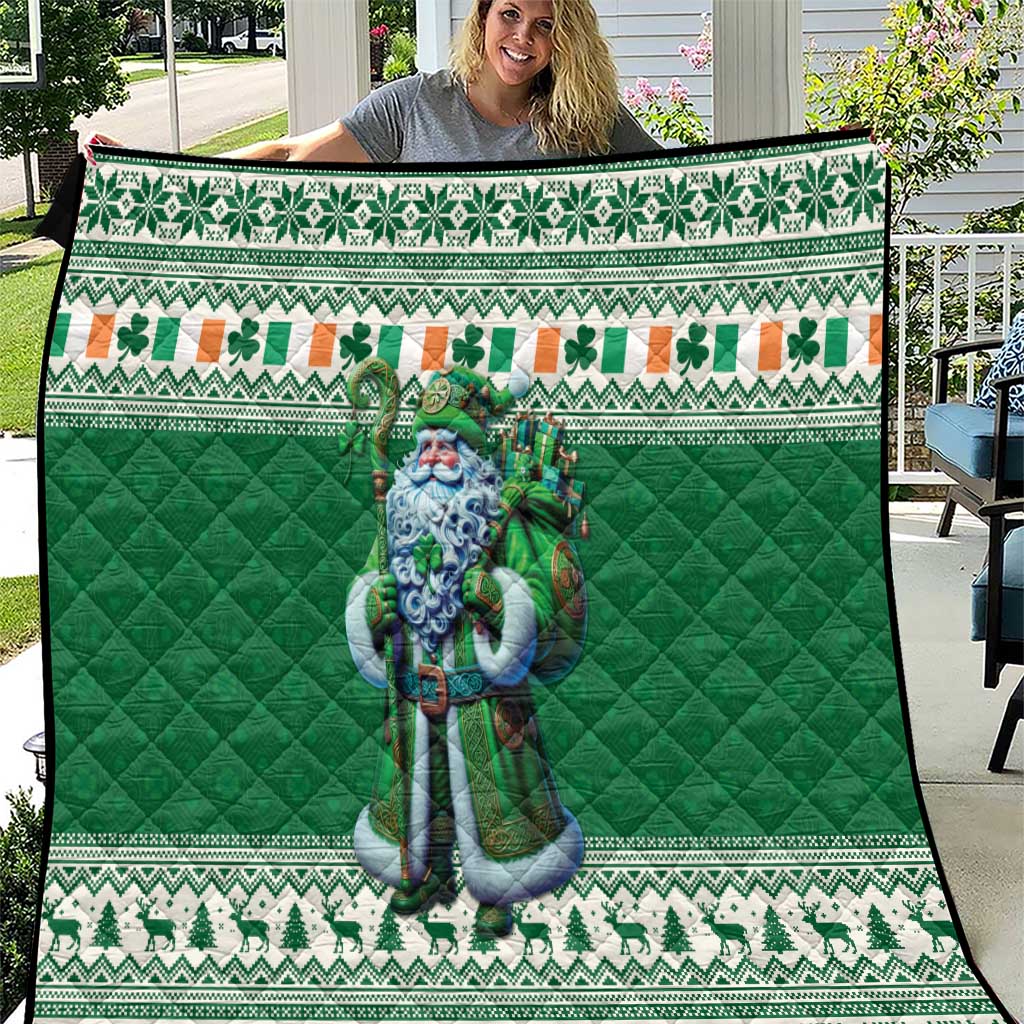 Ireland Christmas Quilt Irish Santa Claus - Wonder Print Shop