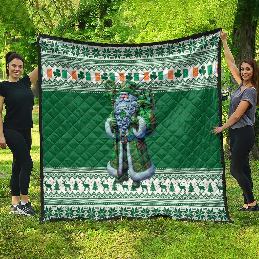 Ireland Christmas Quilt Irish Santa Claus - Wonder Print Shop