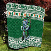 Ireland Christmas Quilt Irish Santa Claus - Wonder Print Shop