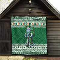 Ireland Christmas Quilt Irish Santa Claus - Wonder Print Shop
