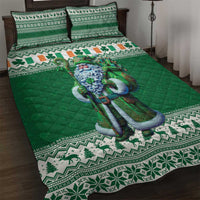 Ireland Christmas Quilt Bed Set Irish Santa Claus - Wonder Print Shop