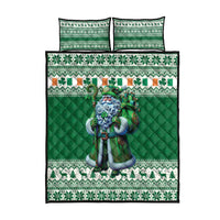 Ireland Christmas Quilt Bed Set Irish Santa Claus - Wonder Print Shop