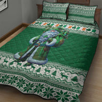 Ireland Christmas Quilt Bed Set Irish Santa Claus - Wonder Print Shop