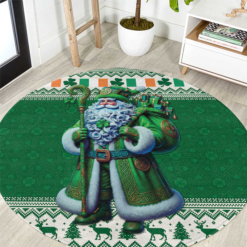 Ireland Christmas Round Carpet Irish Santa Claus - Wonder Print Shop