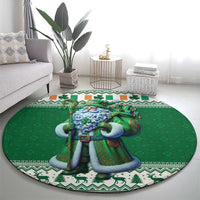 Ireland Christmas Round Carpet Irish Santa Claus - Wonder Print Shop