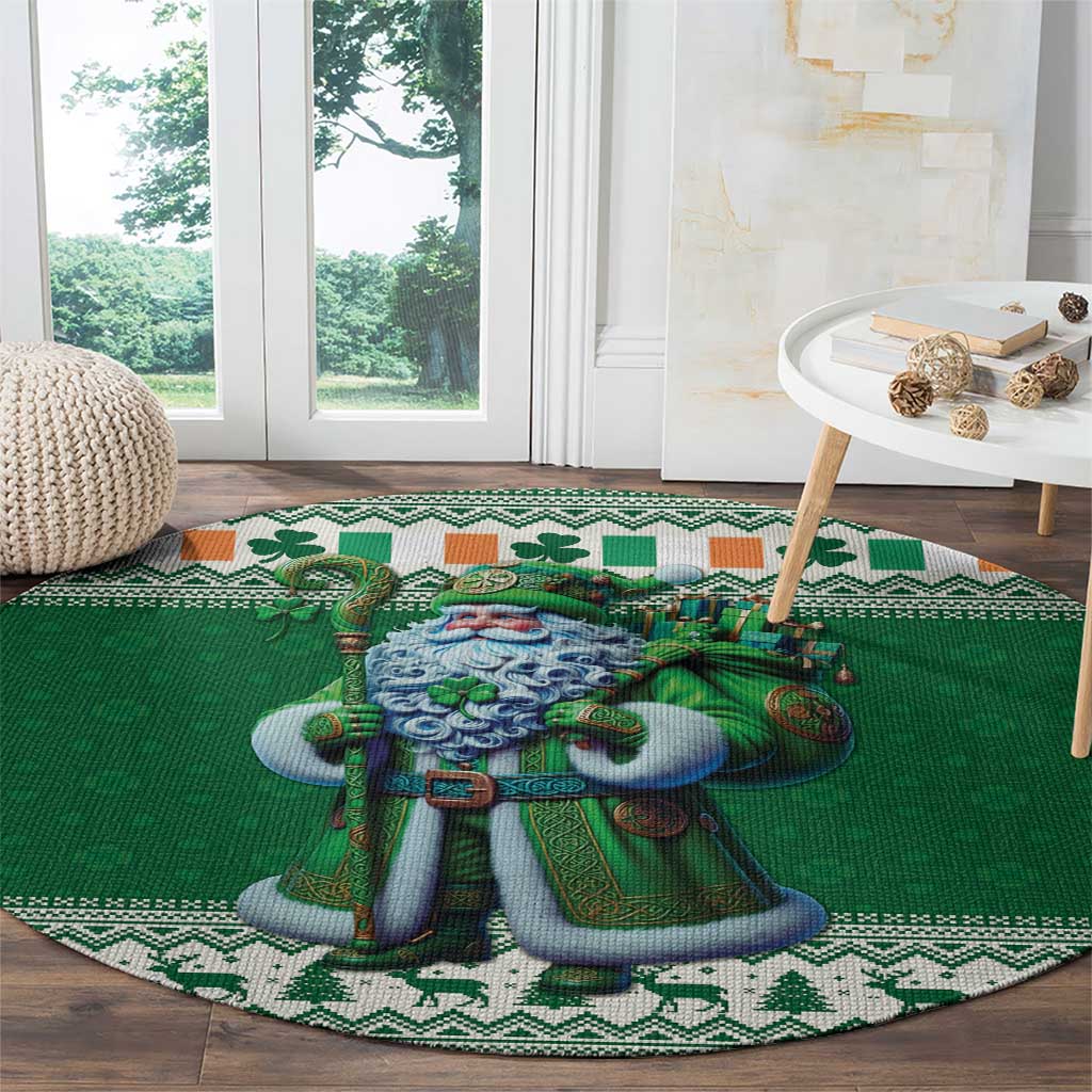 Ireland Christmas Round Carpet Irish Santa Claus - Wonder Print Shop