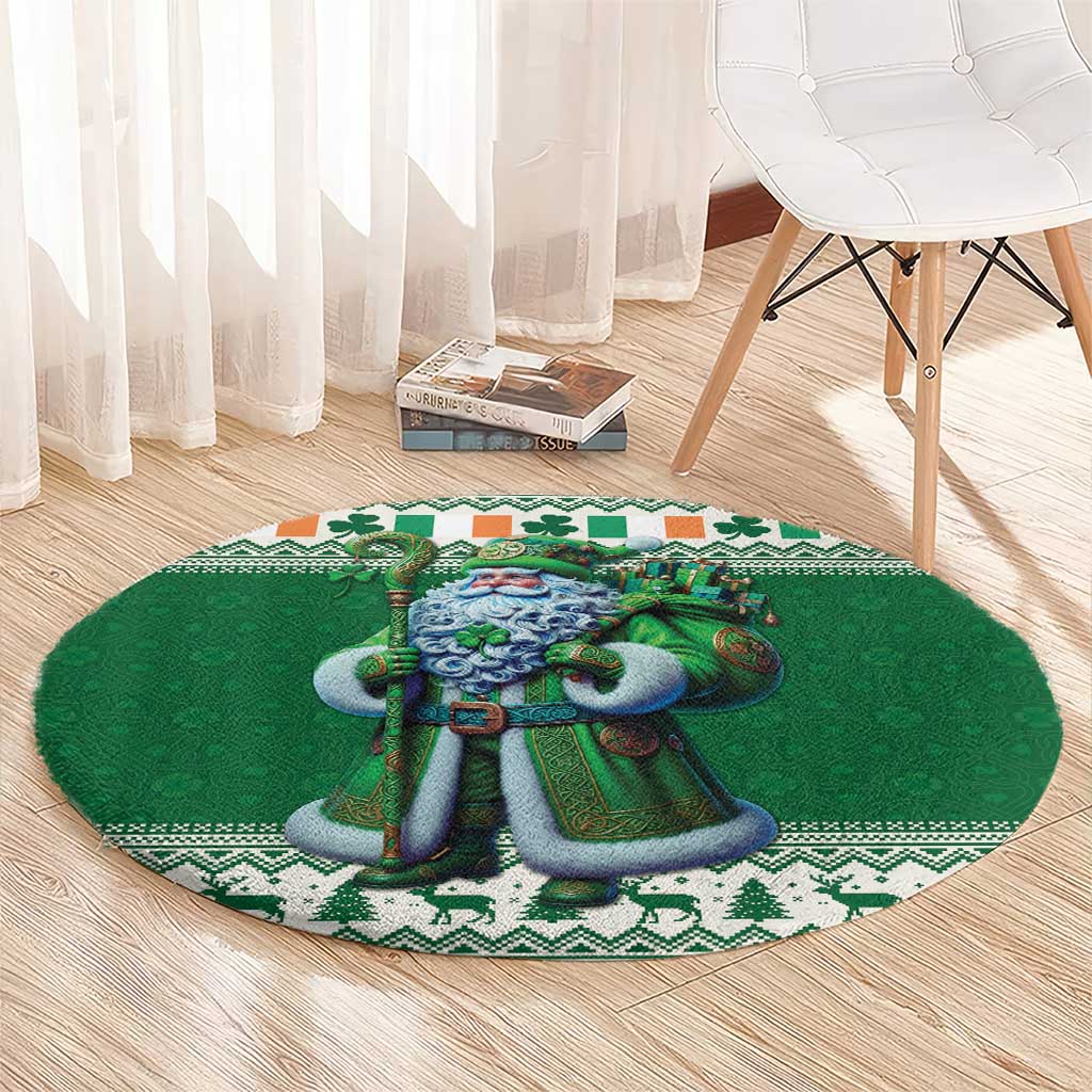 Ireland Christmas Round Carpet Irish Santa Claus - Wonder Print Shop