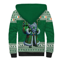 Ireland Christmas Sherpa Hoodie Irish Santa Claus - Wonder Print Shop