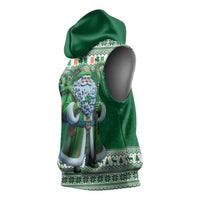 Ireland Christmas Sleeveless Hoodie Irish Santa Claus - Wonder Print Shop