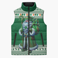 Ireland Christmas Sleeveless Puffer Jacket Irish Santa Claus - Wonder Print Shop