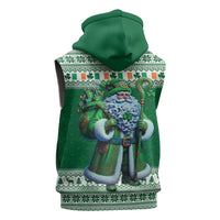 Ireland Christmas Sleeveless Zip Hoodie Irish Santa Claus - Wonder Print Shop
