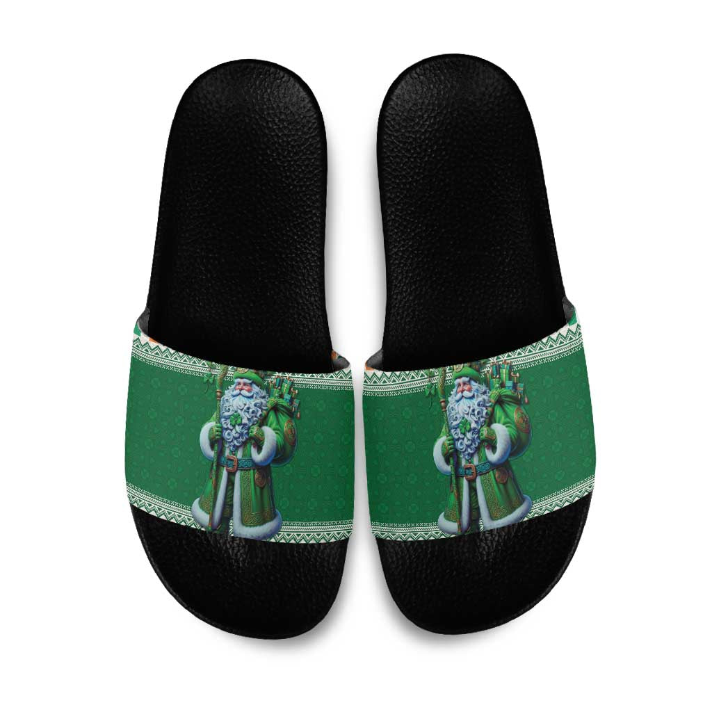 Ireland Christmas Slide Sandals Irish Santa Claus - Wonder Print Shop