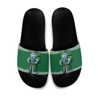 Ireland Christmas Slide Sandals Irish Santa Claus - Wonder Print Shop