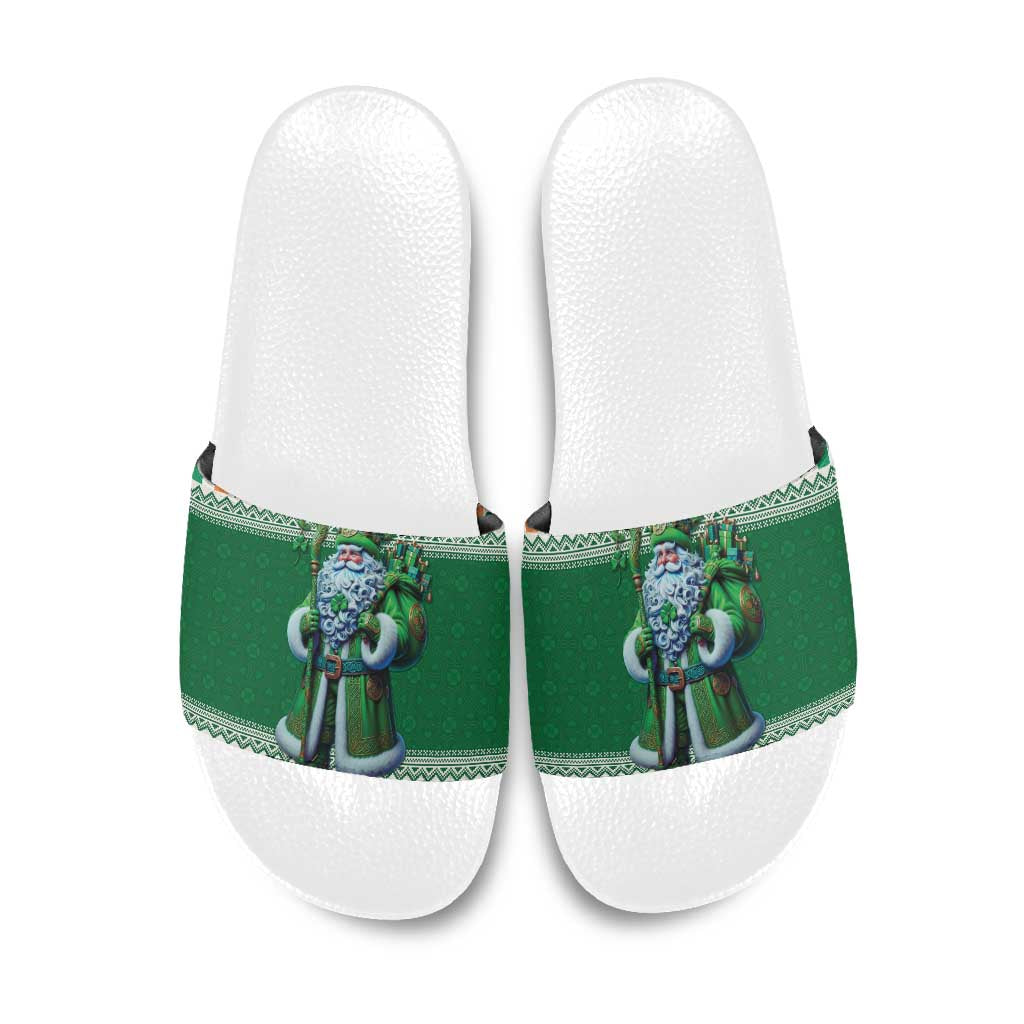 Ireland Christmas Slide Sandals Irish Santa Claus - Wonder Print Shop