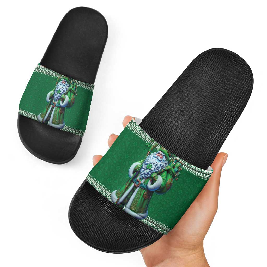 Ireland Christmas Slide Sandals Irish Santa Claus - Wonder Print Shop