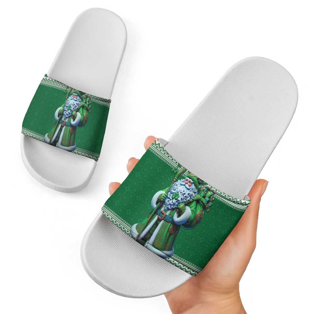 Ireland Christmas Slide Sandals Irish Santa Claus - Wonder Print Shop