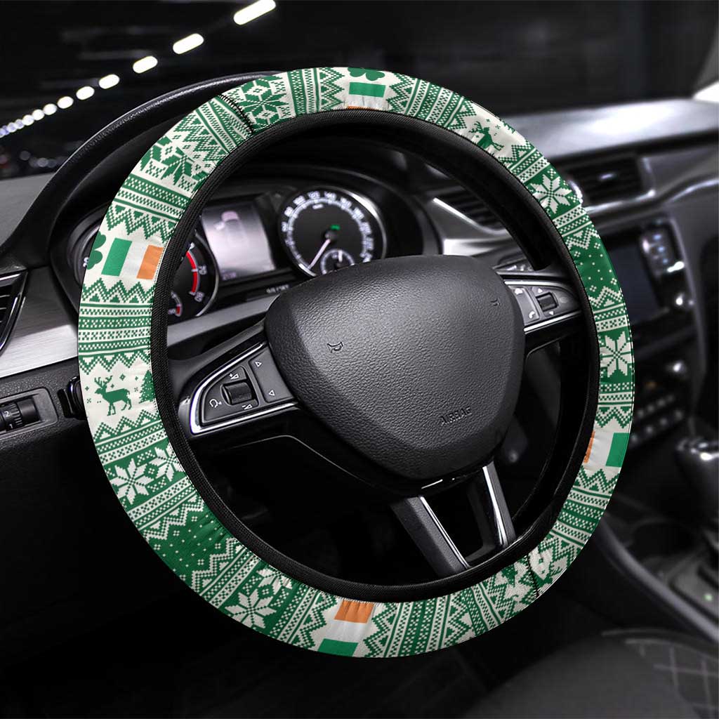 Ireland Christmas Steering Wheel Cover Irish Santa Claus - Wonder Print Shop