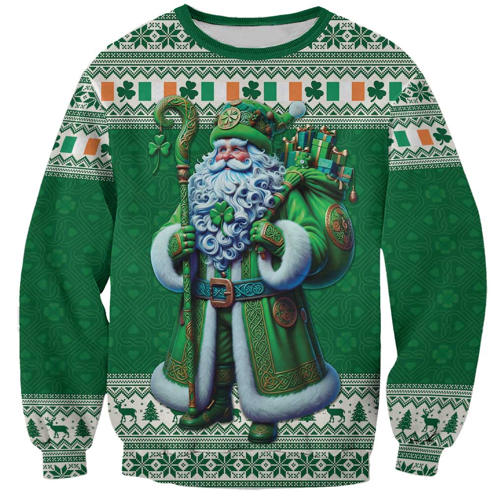 Ireland Christmas Sweatshirt Irish Santa Claus - Wonder Print Shop