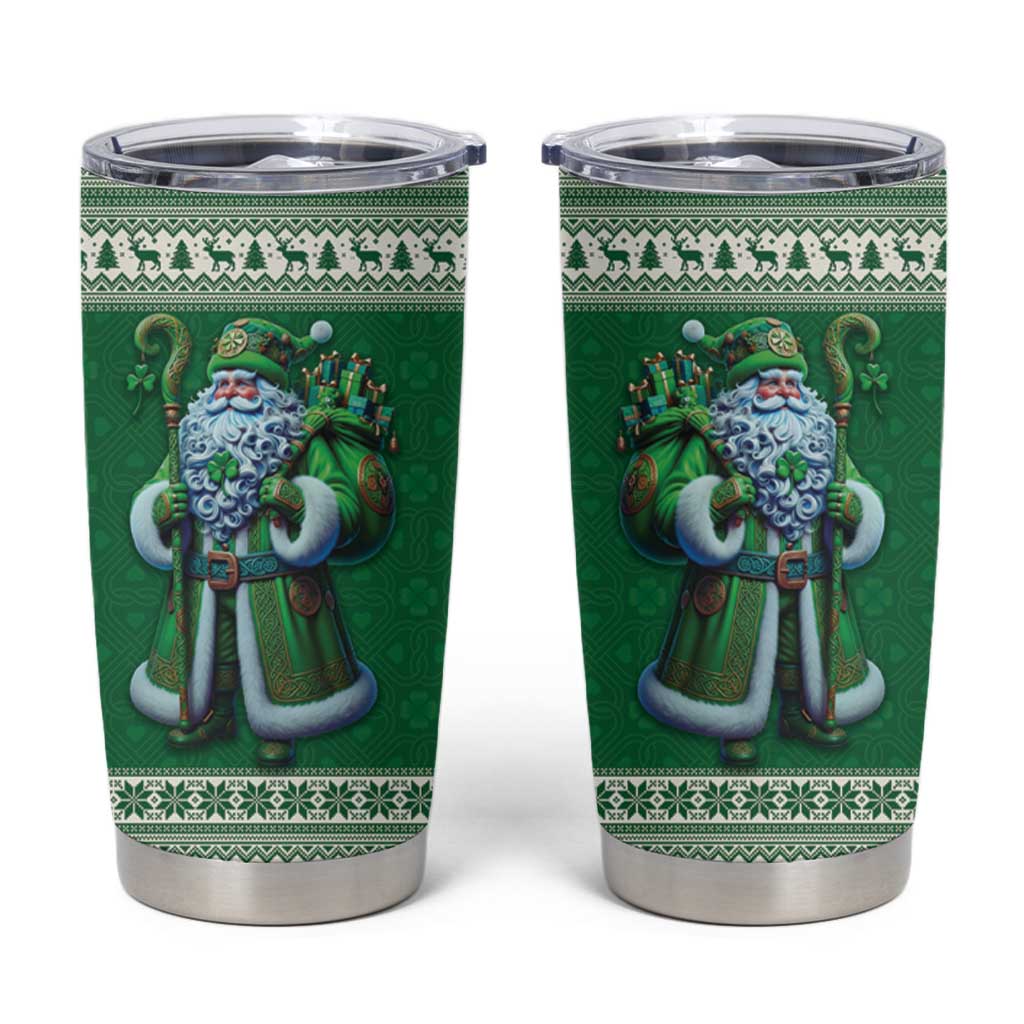 Ireland Christmas Tumbler Cup Irish Santa Claus - Wonder Print Shop