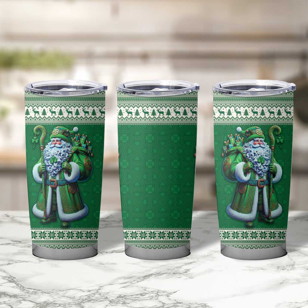 Ireland Christmas Tumbler Cup Irish Santa Claus - Wonder Print Shop