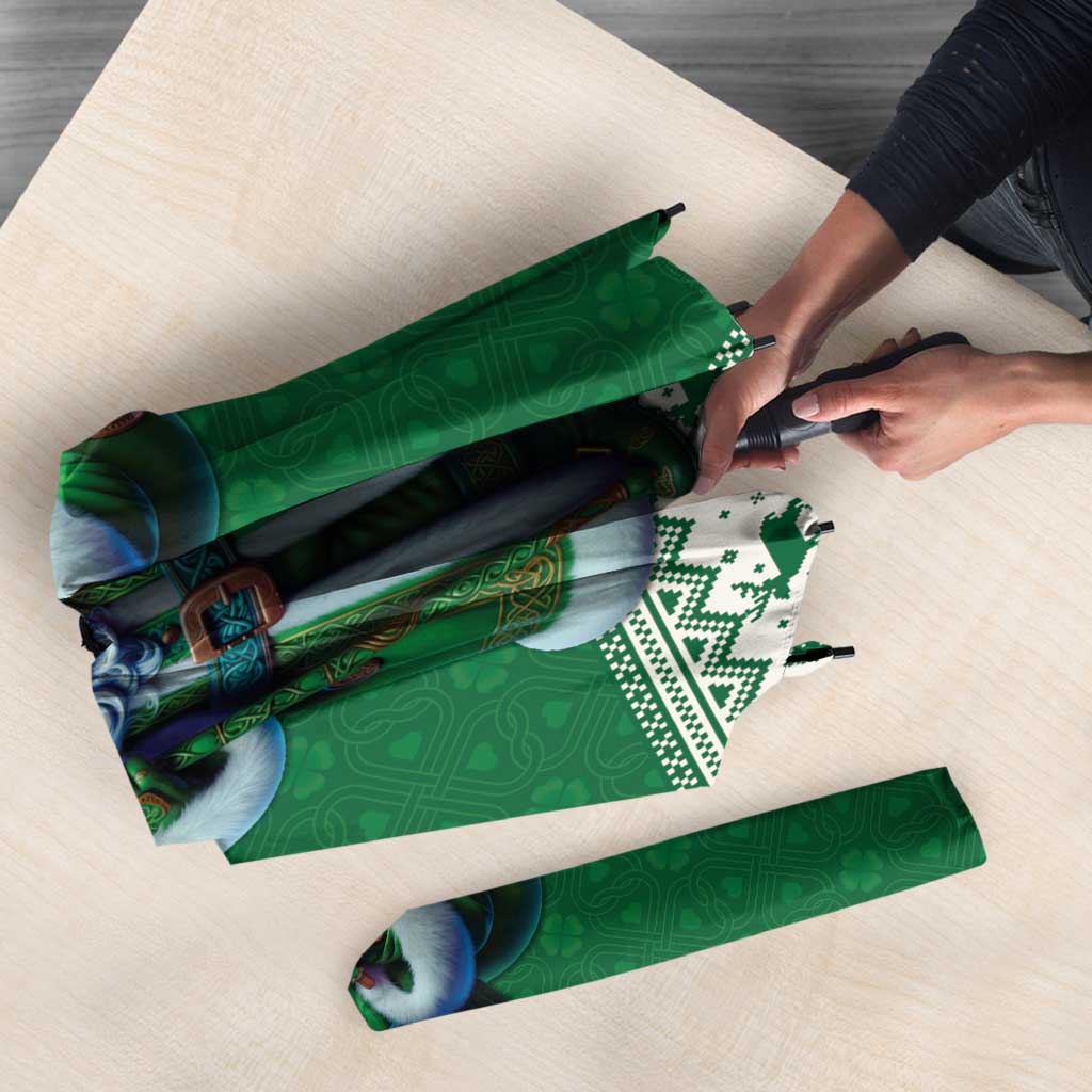 Ireland Christmas Umbrella Irish Santa Claus - Wonder Print Shop