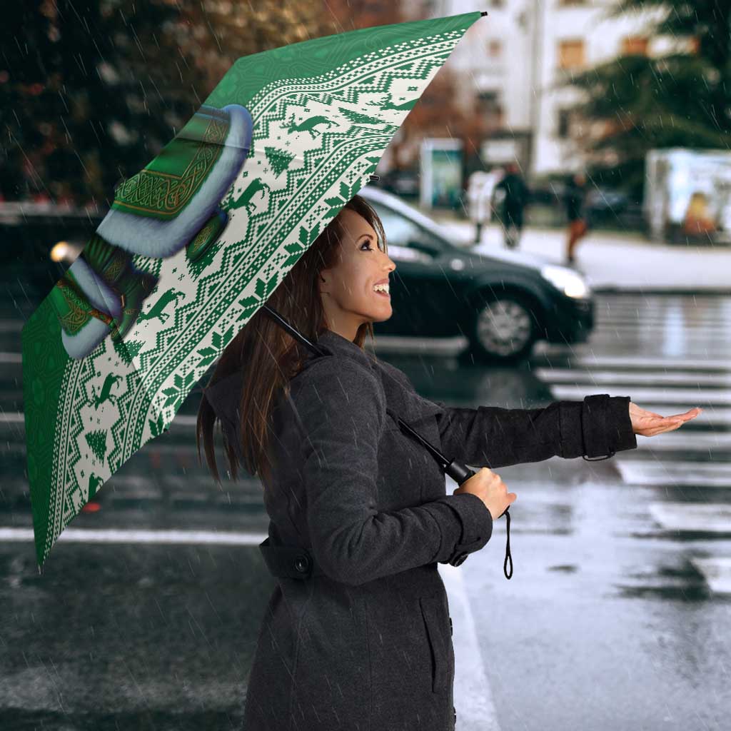 Ireland Christmas Umbrella Irish Santa Claus - Wonder Print Shop