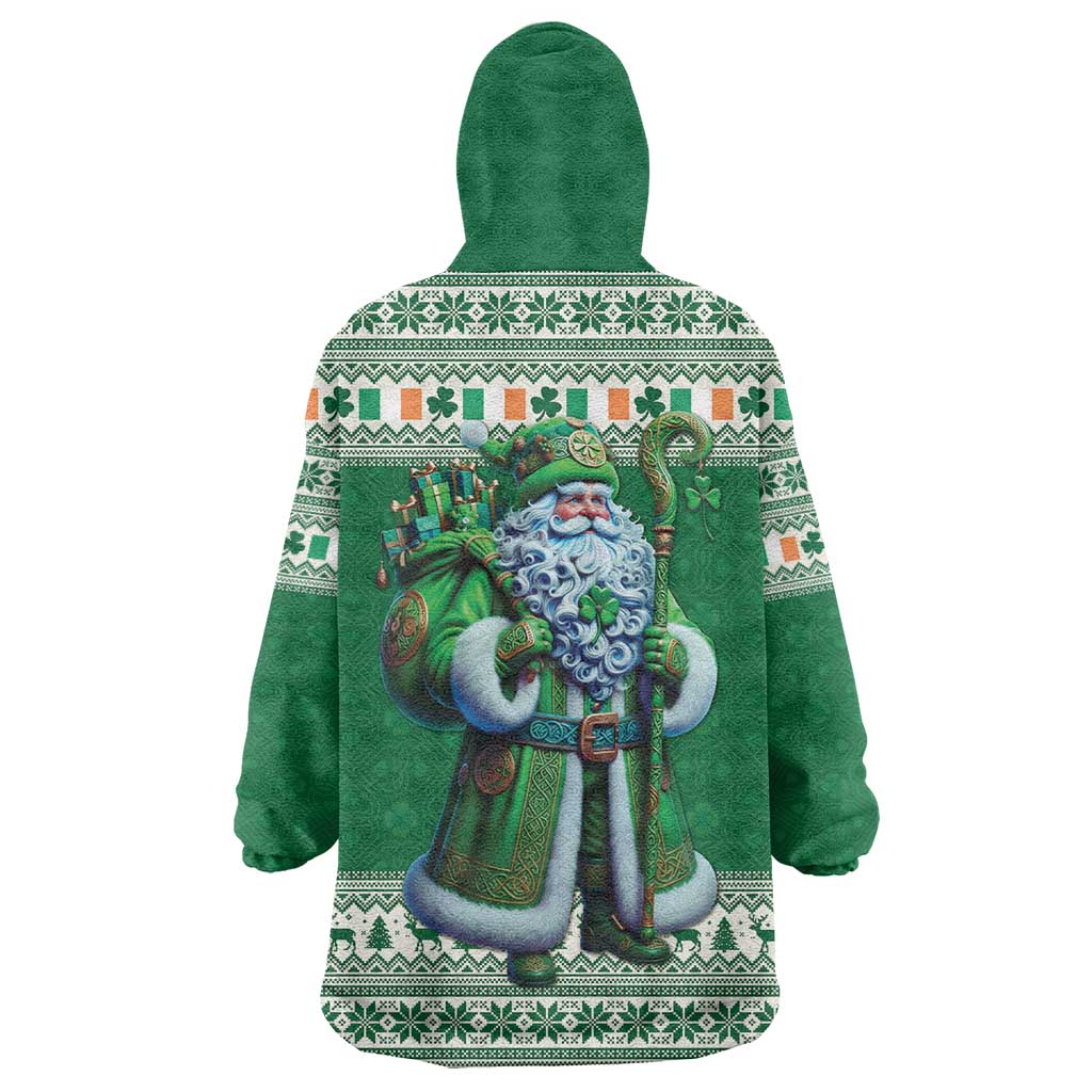 Ireland Christmas Wearable Blanket Hoodie Irish Santa Claus - undefined