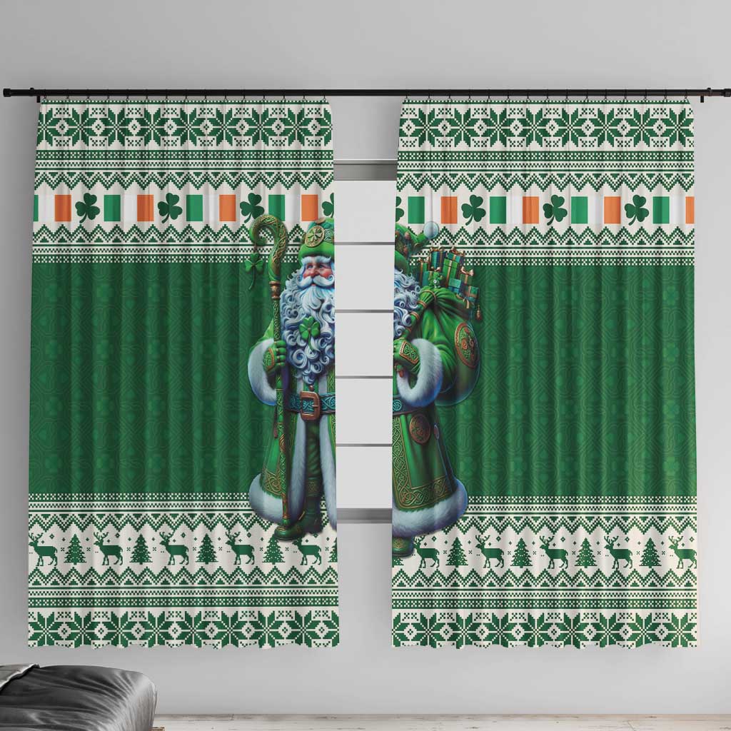 Ireland Christmas Window Curtain Irish Santa Claus - Wonder Print Shop