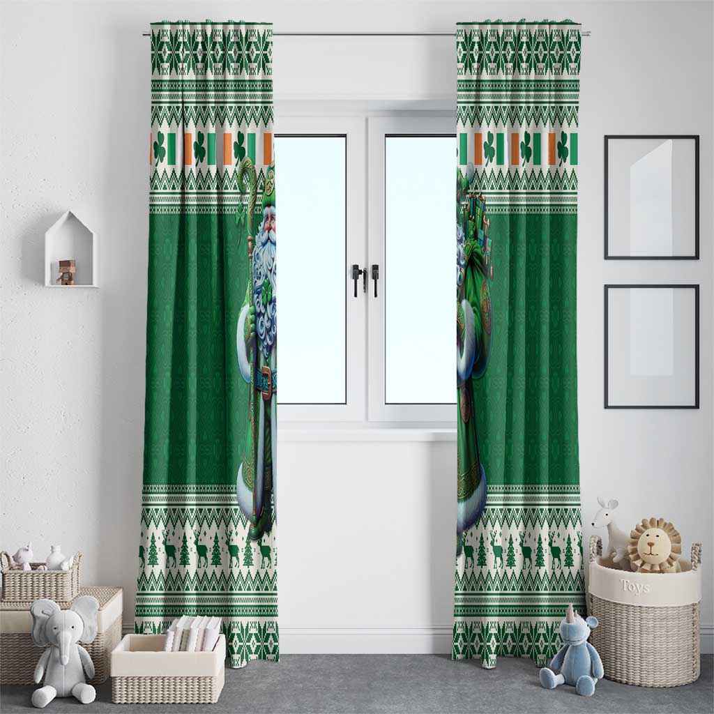 Ireland Christmas Window Curtain Irish Santa Claus - Wonder Print Shop