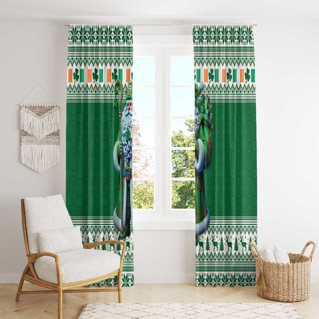 Ireland Christmas Window Curtain Irish Santa Claus - Wonder Print Shop