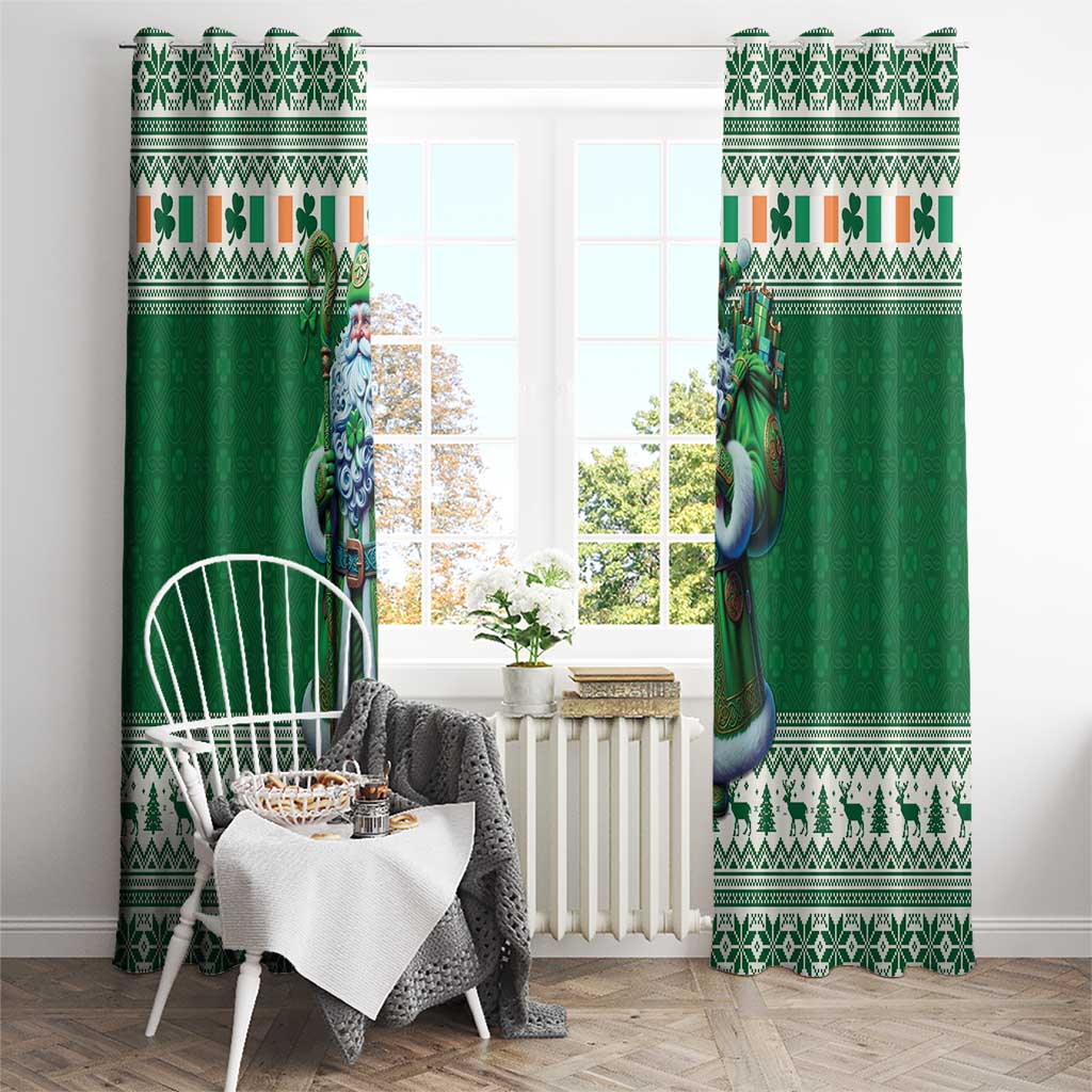 Ireland Christmas Window Curtain Irish Santa Claus - Wonder Print Shop