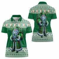 Ireland Christmas Women Polo Shirt Irish Santa Claus - undefined