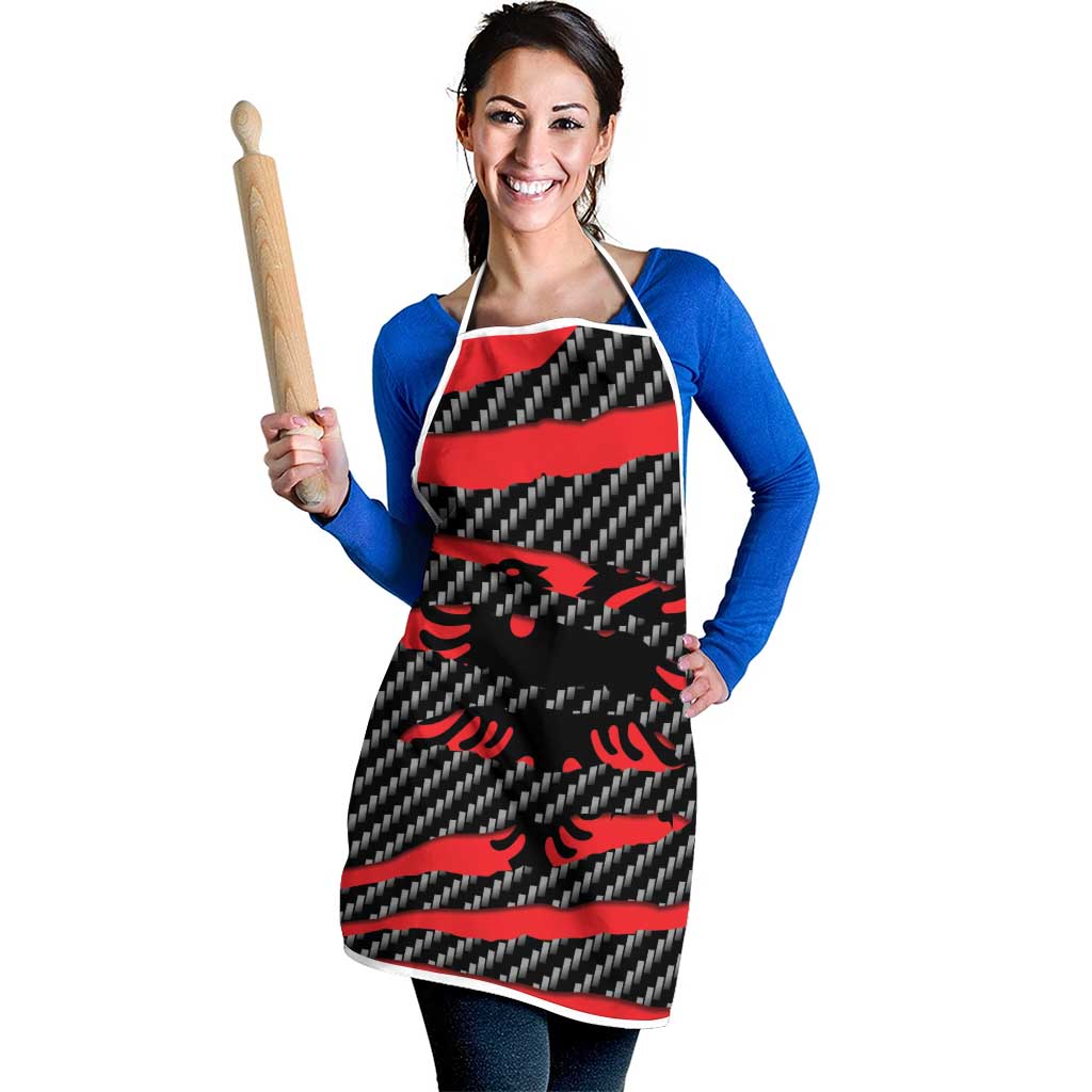 Albania Beast Apron Ripped Flag Graphic - Wonder Print Shop