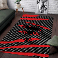 Albania Beast Area Rug Ripped Flag Graphic - Wonder Print Shop