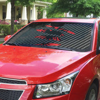 Albania Beast Auto Sun Shade Ripped Flag Graphic - Wonder Print Shop