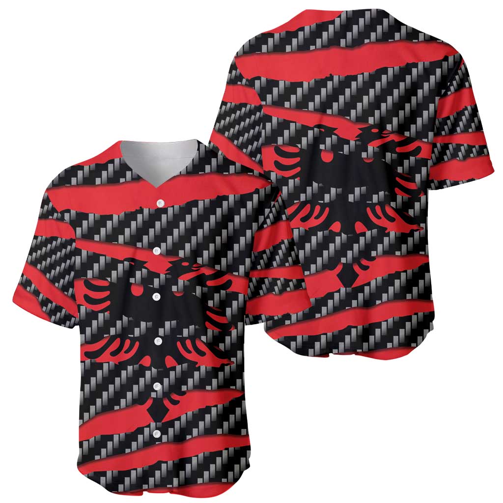 Albania Beast Baseball Jersey Ripped Flag Graphic - Wonder Print Shop
