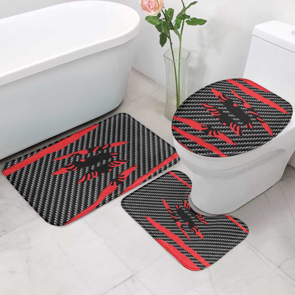 Albania Beast Bathroom Set Ripped Flag Graphic - Wonder Print Shop