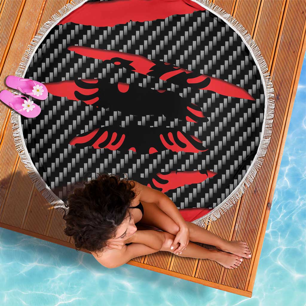 Albania Beast Beach Blanket Ripped Flag Graphic - Wonder Print Shop
