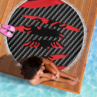 Albania Beast Beach Blanket Ripped Flag Graphic - Wonder Print Shop